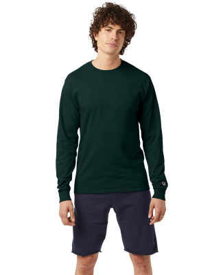 CC8C Champion Logo Long-Sleeve Tagless Tee in Dark green