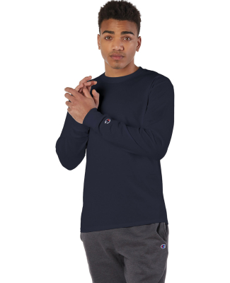 CC8C Champion Logo Long-Sleeve Tagless Tee in Navy