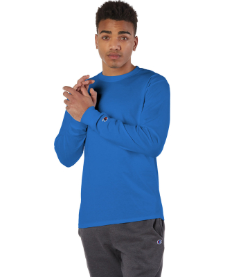 CC8C Champion Logo Long-Sleeve Tagless Tee in Royal Blue