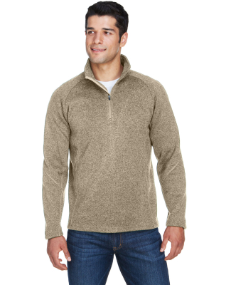 DG792 Devon & Jones Adult Bristol Sweater Fleece Q in Khaki heather