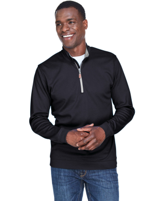 DG479 Devon & Jones Men's DRYTEC20™ Performance  in Black/ grey heather/ graphite