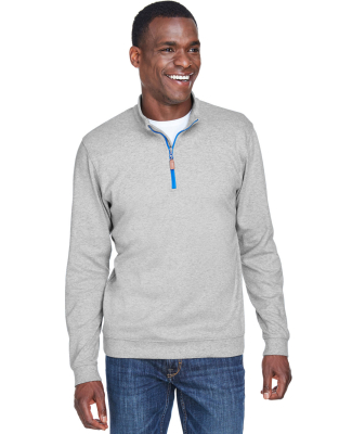 DG479 Devon & Jones Men's DRYTEC20™ Performance  in Grey heather/ grey h/ french blue