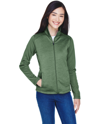 DG796W Devon & Jones Ladies' Newbury Colorblock Mélange Fleece Full-zip