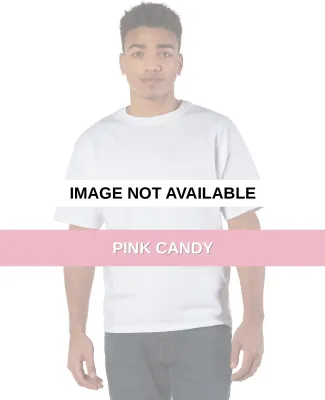 T105 Champion Logo Heritage Jersey T-Shirt Pink Candy