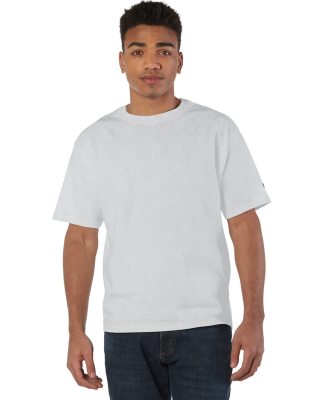 T105 Champion Logo Heritage Jersey T-Shirt in Silver grey
