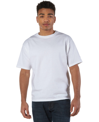 T105 Champion Logo Heritage Jersey T-Shirt in White