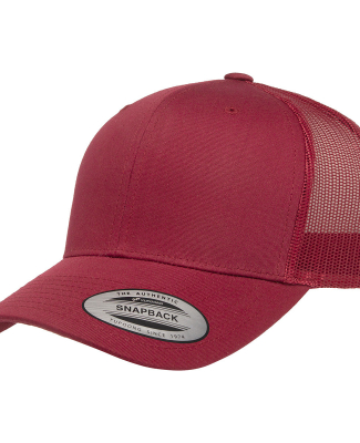 6606 Yupoong Retro Trucker Cap in Cranberry
