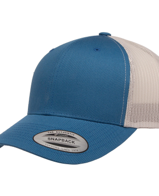 6606 Yupoong Retro Trucker Cap in Steel blue/ silver