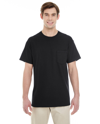 Gildan 5300 Heavy Cotton T-Shirt with a Pocket in Black
