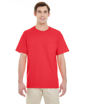 Gildan 5300 Heavy Cotton T-Shirt with a Pocket in Red