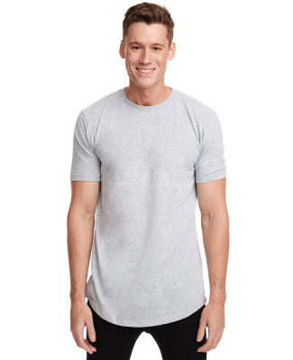 Next Level 3602 Cotton Long Body Crew in Heather gray