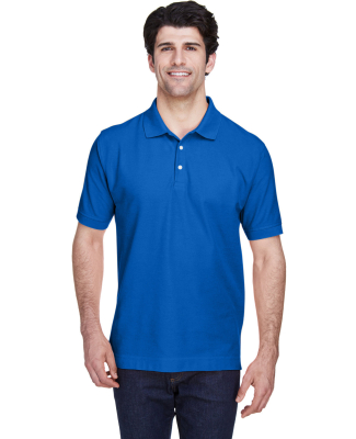 D100 Devon & Jones Men's Pima Pique Short-Sleeve P in French Blue