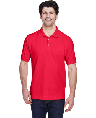 D100 Devon & Jones Men's Pima Pique Short-Sleeve P in Red