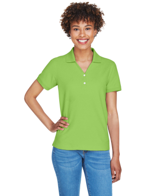 D100W Devon & Jones Ladiesâ Pima Pique Short-Sle in Lime