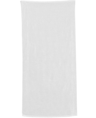 Carmel Towel Company C3060P Polka Dot Velour Beach in White