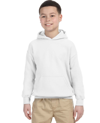 G185B Gildan Youth 7.75 oz. Heavy Blend™ 50/50 H in White