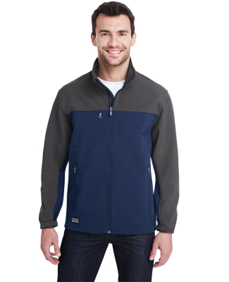 DRI DUCK 5350T Motion Soft Shell Jacket Tall Sizes in Deep blue/ charcoal