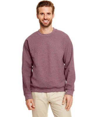 18000 Gildan 7.75 oz. Heavy Blend 50/50 Fleece Cre in Heather dark maroon