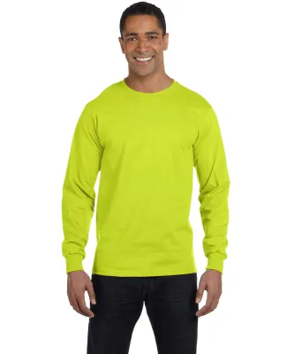 8400 Gildan 5.6 oz. Ultra Blend® 50/50 Long-Sleev in Safety green