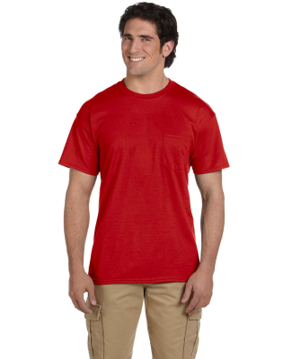 8300 Gildan 5.6 oz. Ultra Blend® 50/50 Pocket T-S in Red