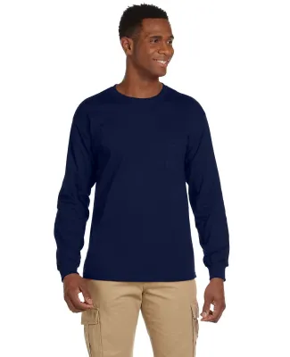 2410 Gildan 6.1 oz. Ultra Cotton® Long-Sleeve Poc in Navy