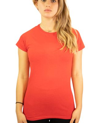 64000L Gildan Ladies 4.5 oz. SoftStyle™ Ringspun in Red