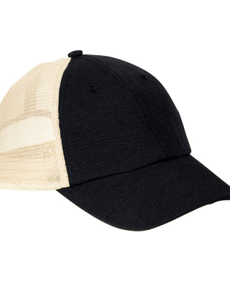 econscious EC7095 6.8 oz. Hemp Washed Soft Mesh Tr in Black/ oyster