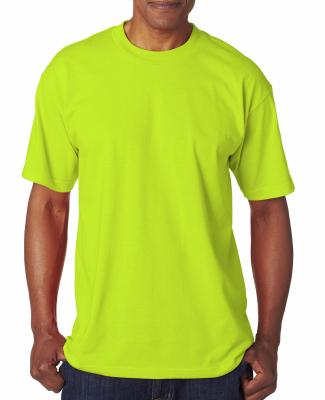 Bayside 1701 USA-Made 50/50 Short Sleeve T-Shirt in Safety Green