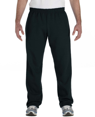 G184 Gildan 7.75 oz., 50/50 Open-Bottom Sweatpants in Black