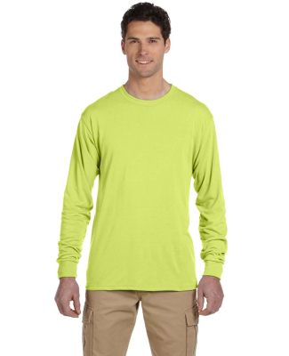 Jerzees 21MLR Dri-Power Sport Long Sleeve T-Shirt in Safety green