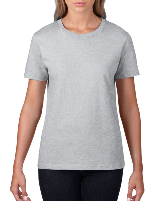 Anvil 880 Women's Lightweight Ringspun T-Shirt by  in Heather grey