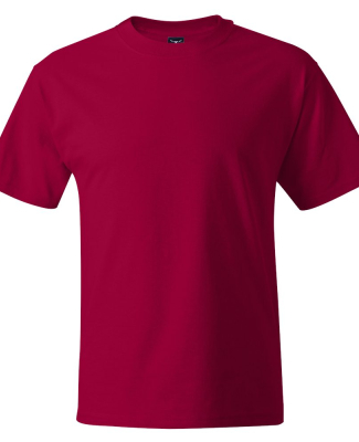 Hanes 518T Beefy-T Tall T-Shirt in Deep red