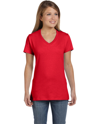 S04V Nano-T Women's V-Neck T-Shirt in Athletic red