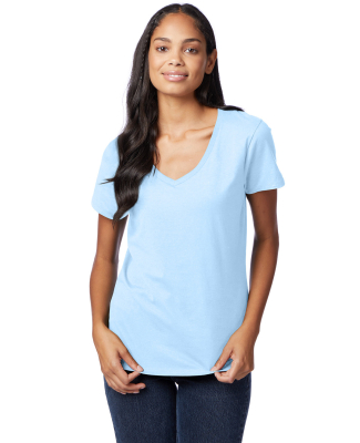 S04V Nano-T Women's V-Neck T-Shirt in Light blue
