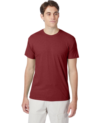 Hanes 42TB X-Temp Triblend T-Shirt with Fresh IQ o in Athletic cardinal heather