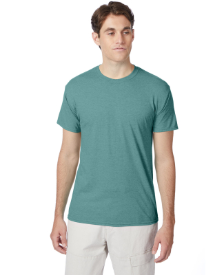 Hanes 42TB X-Temp Triblend T-Shirt with Fresh IQ o in Green clay heather