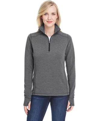 197 8433 Omega Stretch Terry Women's Quarter-Zip P CHARCOAL TRBLND