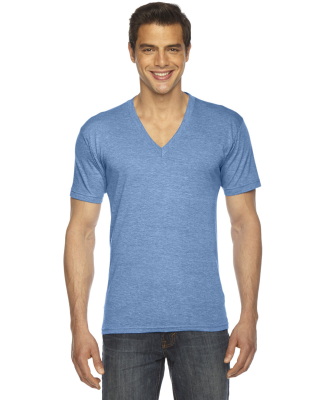 TR461W Unisex Triblend Short-Sleeve V-Neck in Athletic blue