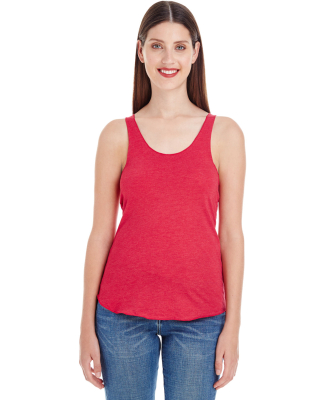 BB308W Ladies' Poly-Cotton Racerback Tank Top in Heather red
