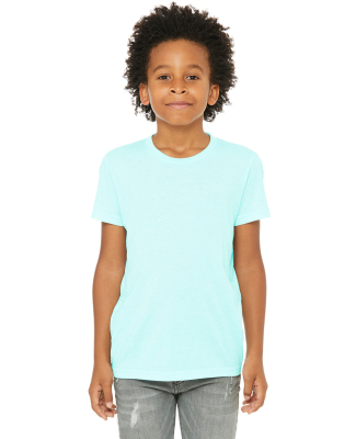 3413Y Bella + Canvas Youth Triblend Jersey Short S in Ice blue triblend
