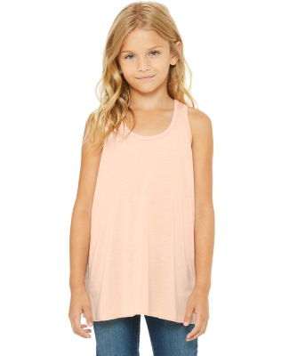 8800Y Bella + Canvas Youth Flowy RacerbackTank in Peach