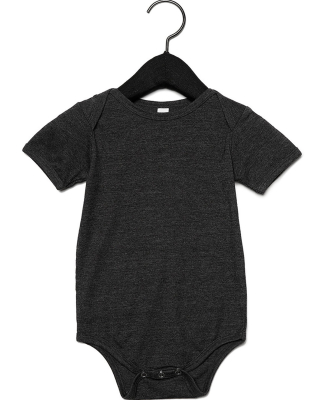 100B Bella + Canvas Baby Short Sleeve Onesie in Dark grey heather