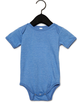 100B Bella + Canvas Baby Short Sleeve Onesie in Heather columbia blue