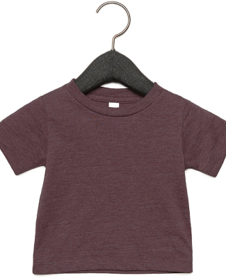 3001B Bella + Canvas Baby Short Sleeve Tee in Heather maroon