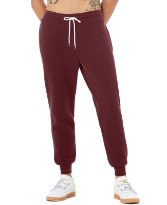 3727 Bella + Canvas Unisex Sponge Fleece Jogger Sw in Maroon