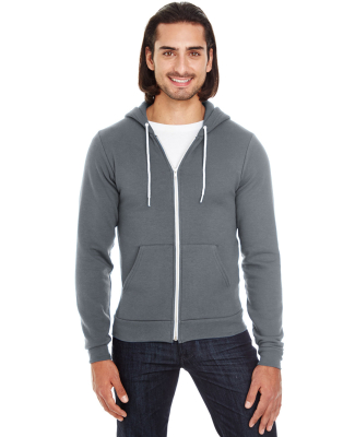 F497 American Apparel Flex Fleece Zip Hoody in Asphalt