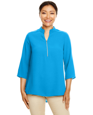 Devon and Jones DP611W Ladies' Perfect Fit™  3/4 in Ocean blue