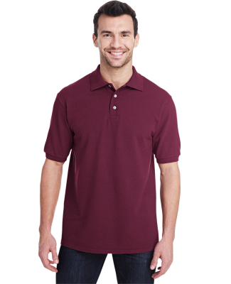 Jerzees 443M Easy Care Double Mesh Ringspun Pique  in Maroon