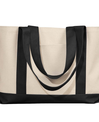 Liberty Bags 8869 11 Ounce Cotton Canvas Tote in Natural/ black