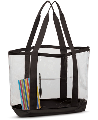 Liberty Bags 7009 Clear Boat Tote in Black